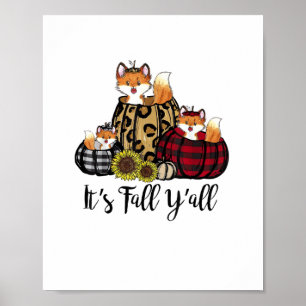 Poster Raposa Engraçada É Queda Vocês Todos Graças Amor A