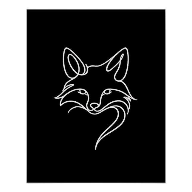 Pôster Raposa Minimalista (Frente)