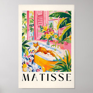 Poster Raposa Na Banheira Inspirada Pela Arte Matisse, Tr