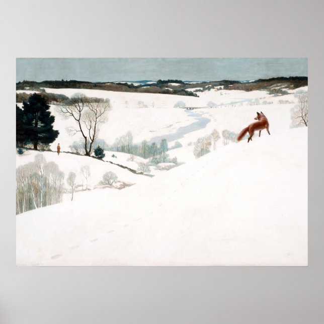 Poster Raposa na Neve por Newell Convers Wyeth (Frente)