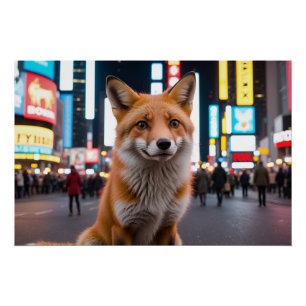 Pôster Raposa na Times Square