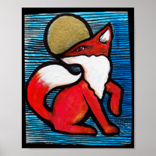 Poster Raposa Vermelha Raposa Cheia Raposa Leal Raposa Mo