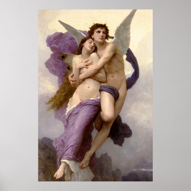 Pôster Rapto de Psyche por Bouguereau (Frente)