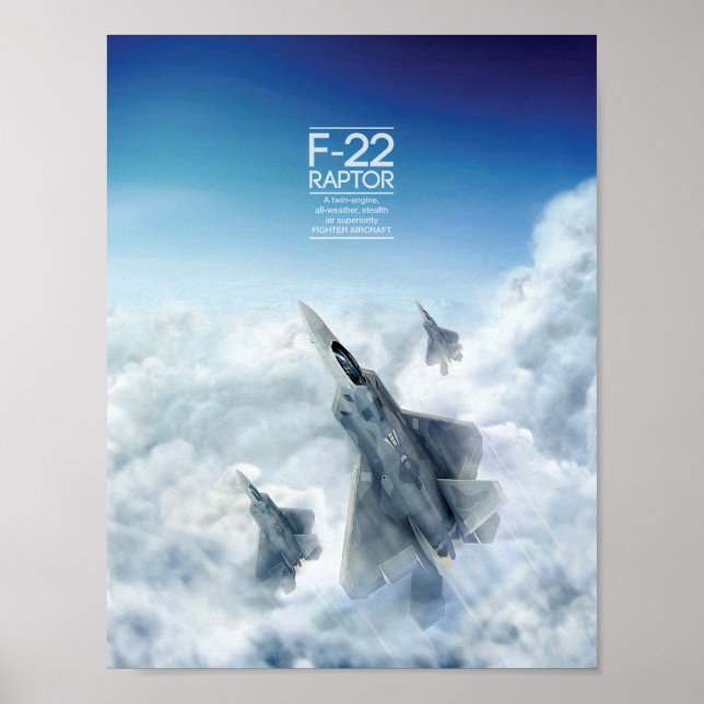 Poster Raptor Martin F-22 bloqueado (Frente)