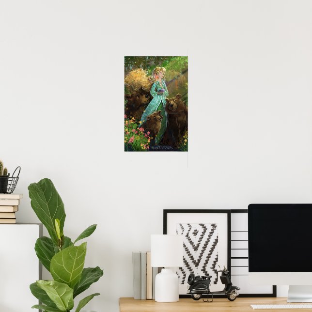 Poster Rapunzel e os Três Ursos (Escritório em casa)