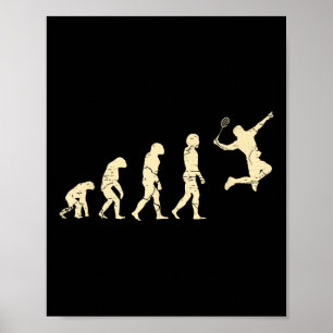 Poster Raquete de Badminton Evolution do Jogador