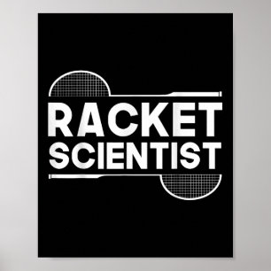 Poster Raquete de peteca cientista de badminton 