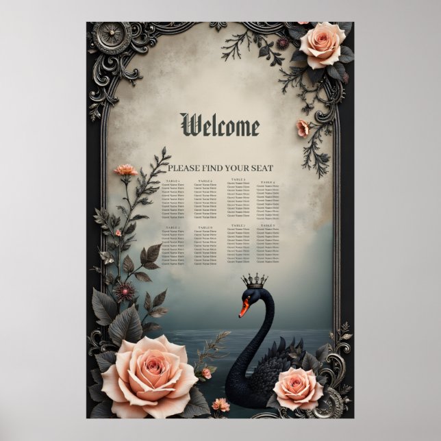 Poster Rare as a black swan, timeless as true love.  (Frente)