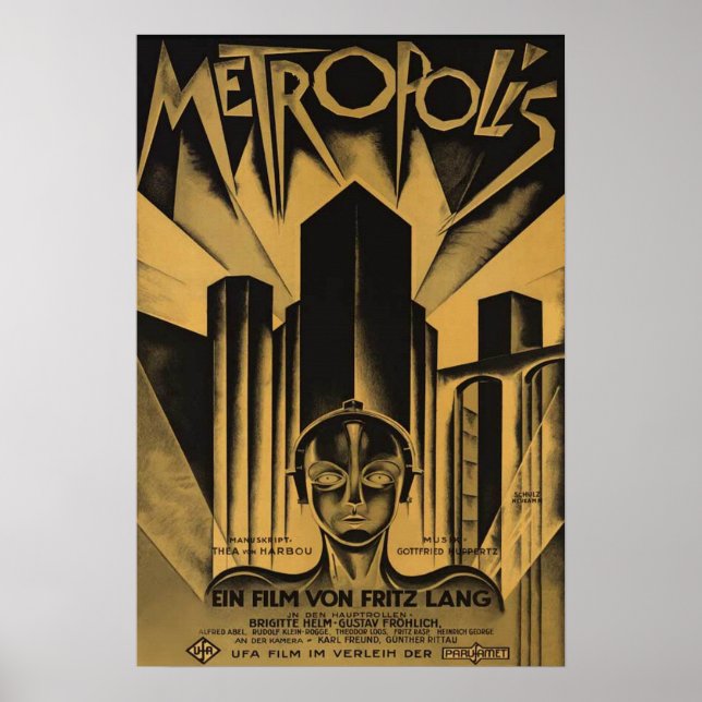 Poster Raros e famosos filmes METROPOLIS (Frente)