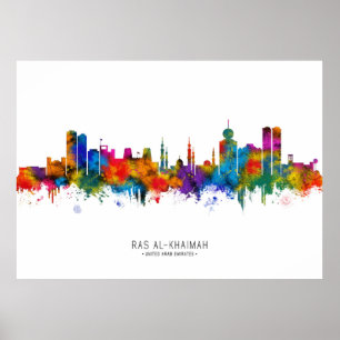 Poster Ras Al-Khaimah UAE Skyline