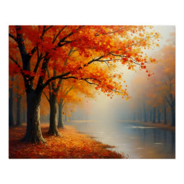 Pôster Raschelndes Herbstlaub im Wind