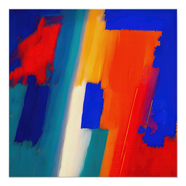 Pôster "Raspberry Rhapsody" Abstrato Art (Frente)