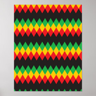 Pôster Rasta Diamond Pattern
