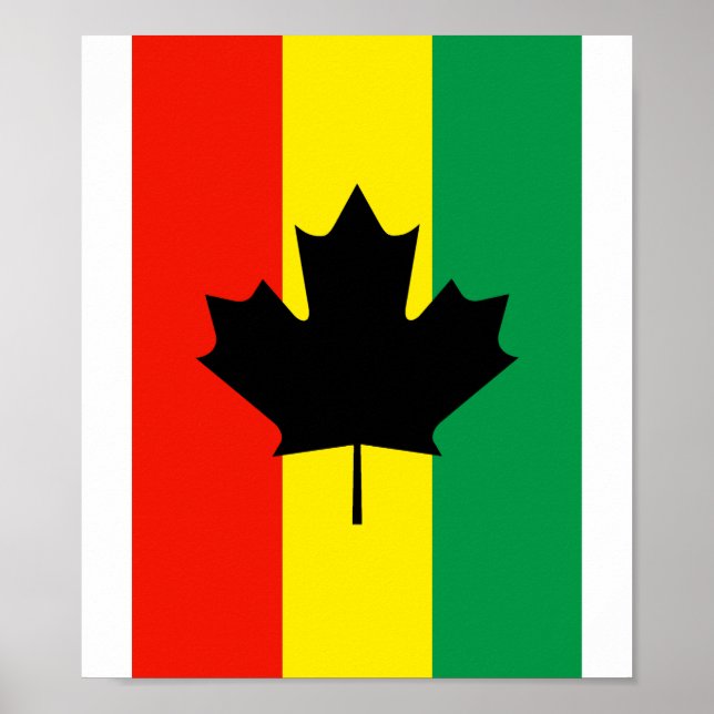 Poster Rasta Reggae Maple Leaf Flag (Frente)