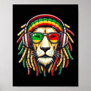 Poster Rasta Reggae Music Lion Jamaica