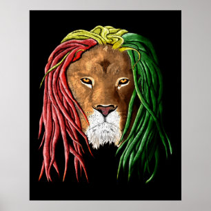 Poster Rastafari Lion