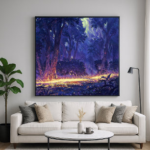 Poster Rastreio de ouros - Estilo de Arte Natural Ilumina