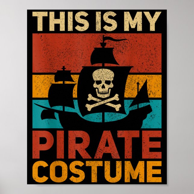 Poster Rate Ship Funny Rate Outfit Rate Costume Retro Rat (Frente)