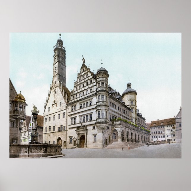 Pôster Rathaus de Rothenburg (Frente)