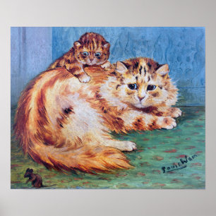 Poster Rato Atrevido e Gatos, Louis Wain