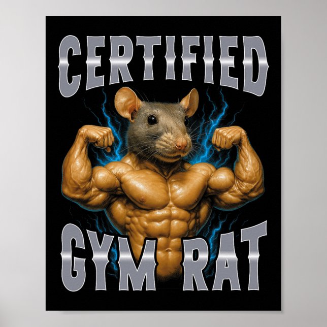 Poster Rato de Ginásio Certificado (Frente)