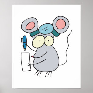 Poster rato de médico engraçado
