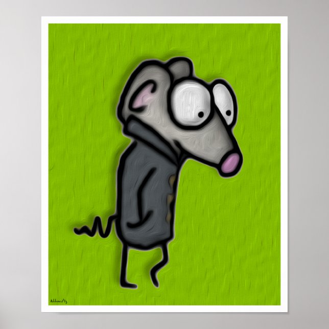 Poster Rato em uma trincheira (Frente)
