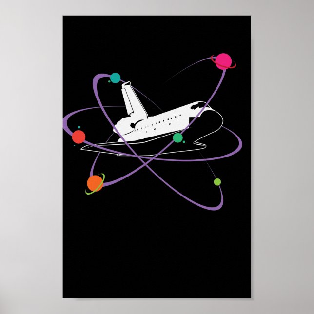 Poster Raumschiff im Weltraum (Frente)