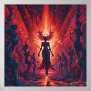 Poster Rave Hellaciosa no lago de fogo - Ken Gage