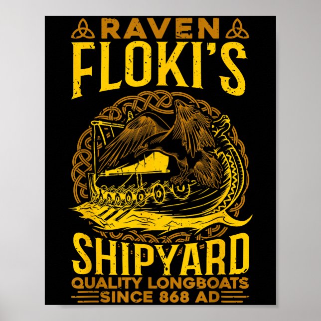Poster Raven Flokis Estaleiro de Mitologia Nórdica Viking (Frente)