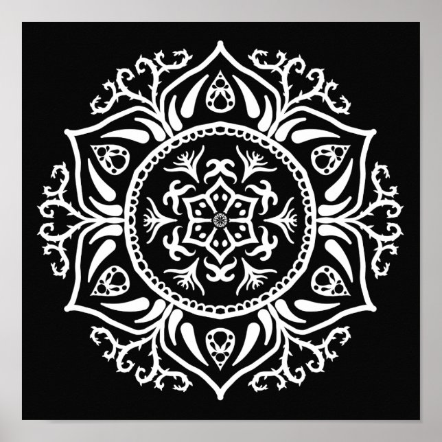 Poster Raven Mandala (Frente)