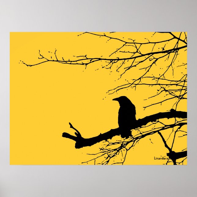 Pôster Raven na árvore (Frente)