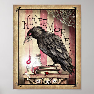 Poster Raven Nevermore, de Poe