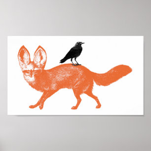 Pôster Raven Sits On Fox