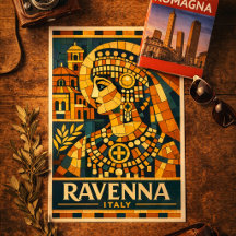 Ravenna Itália Imperatriz Bizantina Cartaz de Mosa