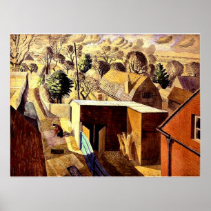 Poster Raviliação - Vista do Bardfield Excelente da Cas