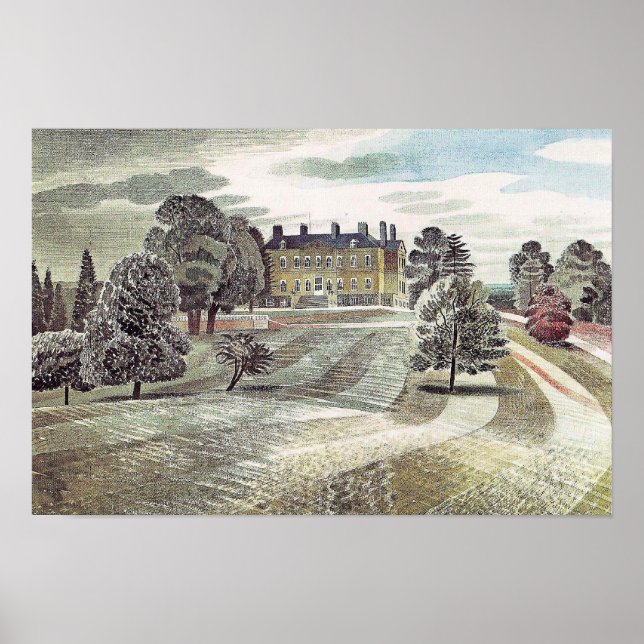 Poster Ravilious - Buscot Park, Farringdon Oxfordshire, (Frente)