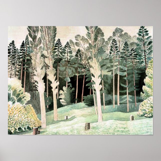 Poster Ravilious - Lombardia Poplars, (Frente)