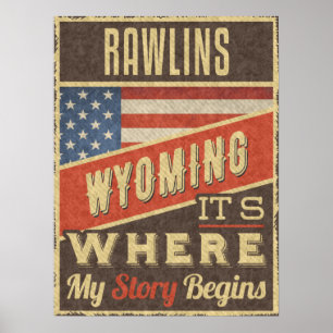 Poster Rawlins Wyoming