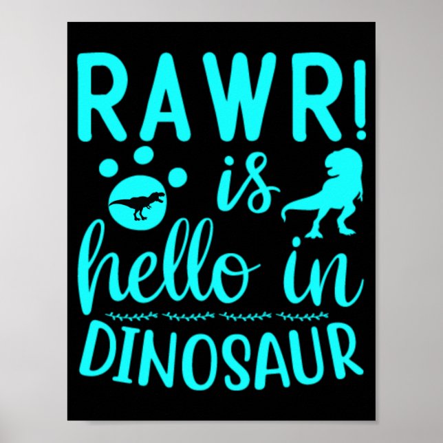 Poster Rawr! Olá No Dinossauro (Frente)