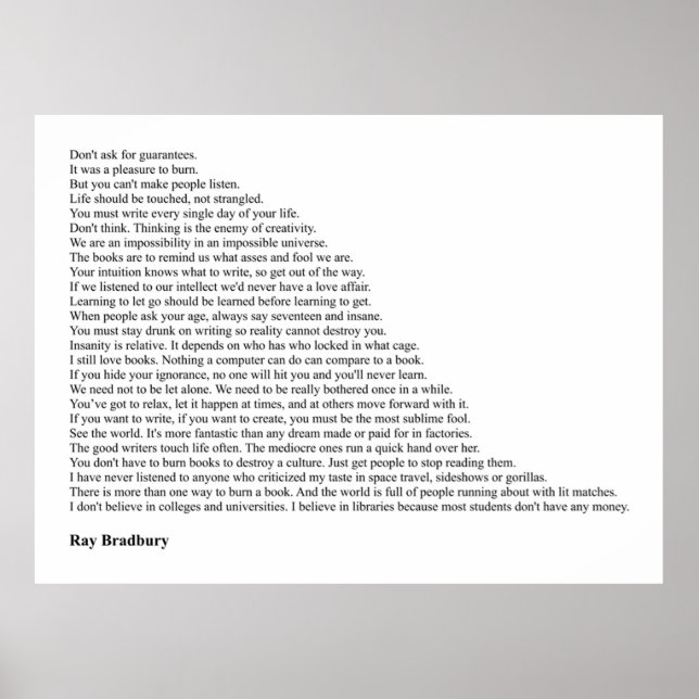 Poster Ray Bradbury Asotes (Frente)