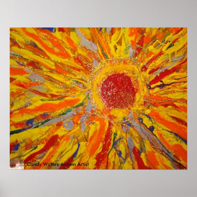 Poster "Ray of Hope" por Candy Waters Autismo Artista (Frente)