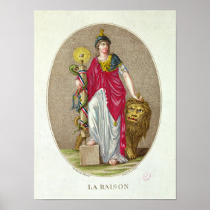 Pôster Razão, gravada por Carre, 1793