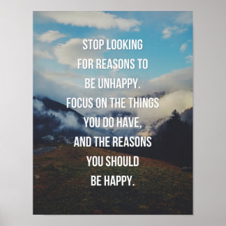 Poster Razões para ser uma citação feliz