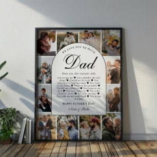 Poster Razões pelas quais Amamos Você Papai Colagem de Fo