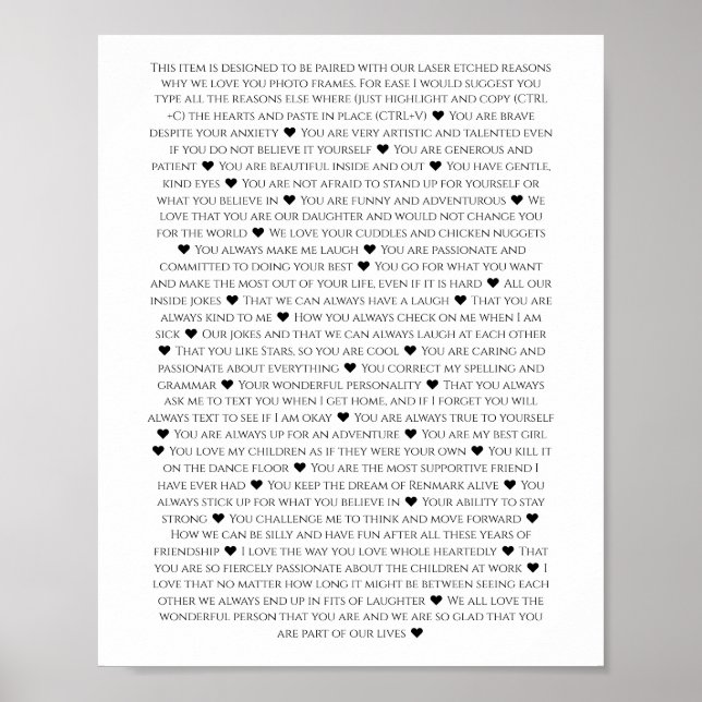 Poster razões pelas quais te amamos no aniversário do mar (Frente)