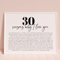 Razões Por Que Te Amo aniversário de 30 anos moder