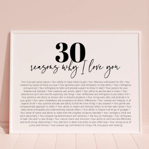 Poster Razões Por Que Te Amo aniversário de 30 anos moder