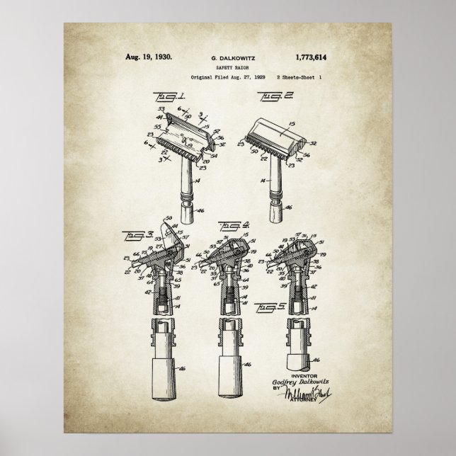 Poster Razor Patent (Frente)