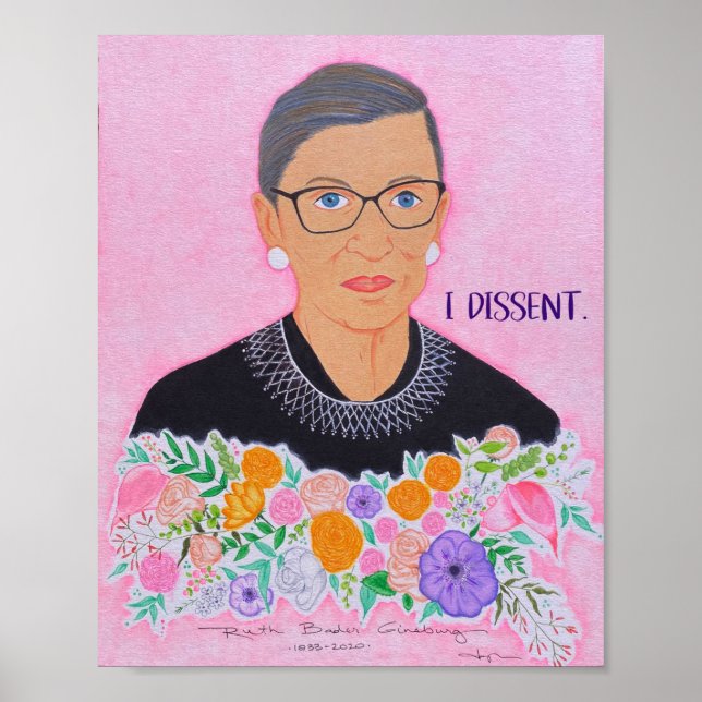 Poster RBG "Eu Discordo." (Frente)
